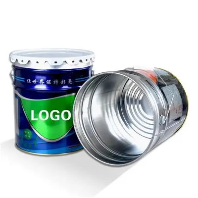 Yog 'saqlash uchun 15 litrli dumaloq metall temir galvanizli chelak